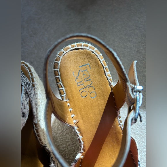 Franco Sarto Snakeprint Leather Wedges - Picture 12 of 13